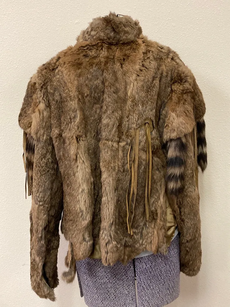 Fur Jacket with Raccoon Tails Ladies Small