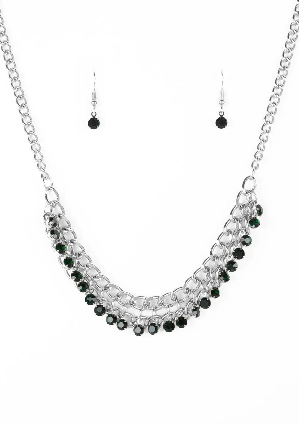 Glow and Grind Green Necklace Set