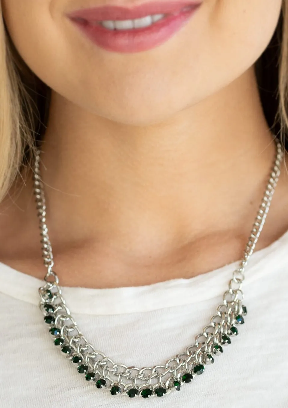 Glow and Grind Green Necklace Set