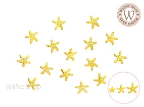 Gold Starfish Metal Studs - 10 pcs (3/5/6mm)