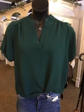 Green Puff Sleeve Blouse - SML