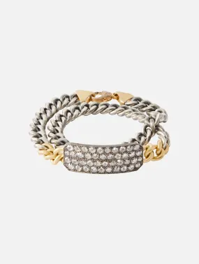 Grey Diamond Tennis Table Bracelet