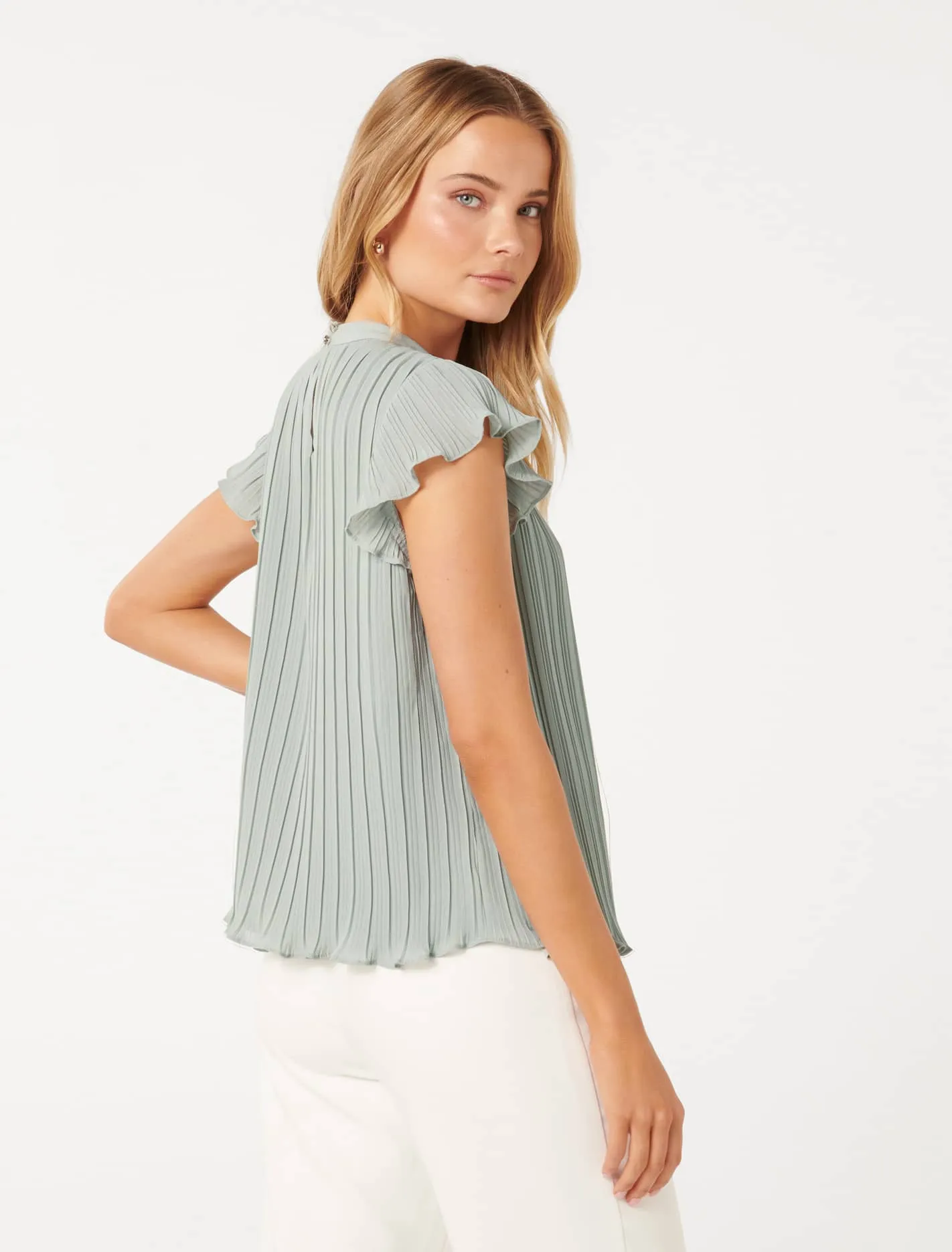 Hannah Flutter Sleeve Blouse