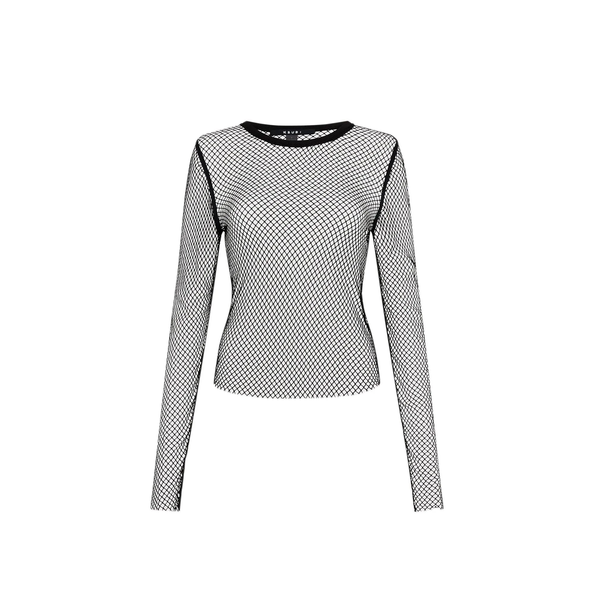 Ksubi Womens Net Mesh LS Top