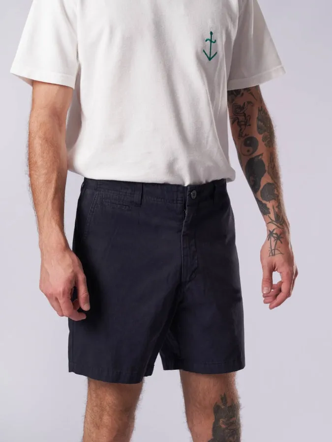 LA PAZ Maciel Dark Navy Canvas Shorts