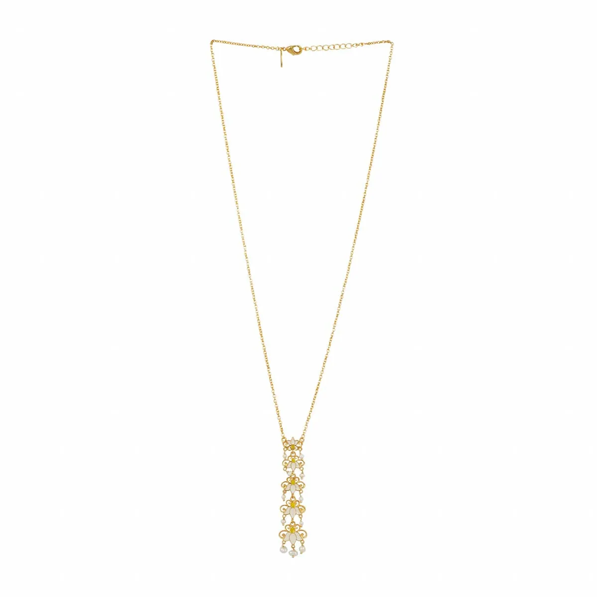 Lotus Drops Necklace and Earrings Set