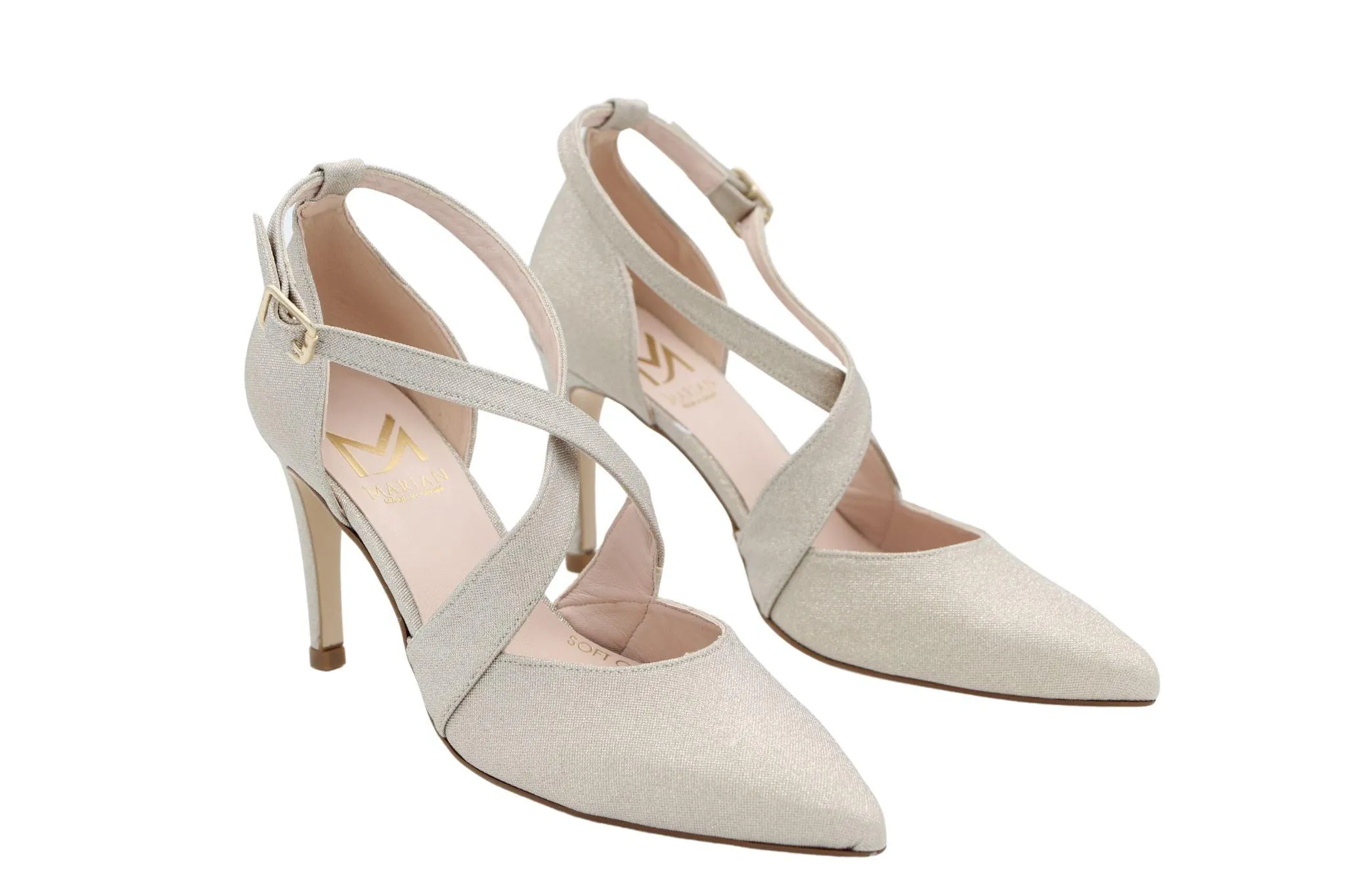 Marian Gold Shimmer Pointed Toe Shoe