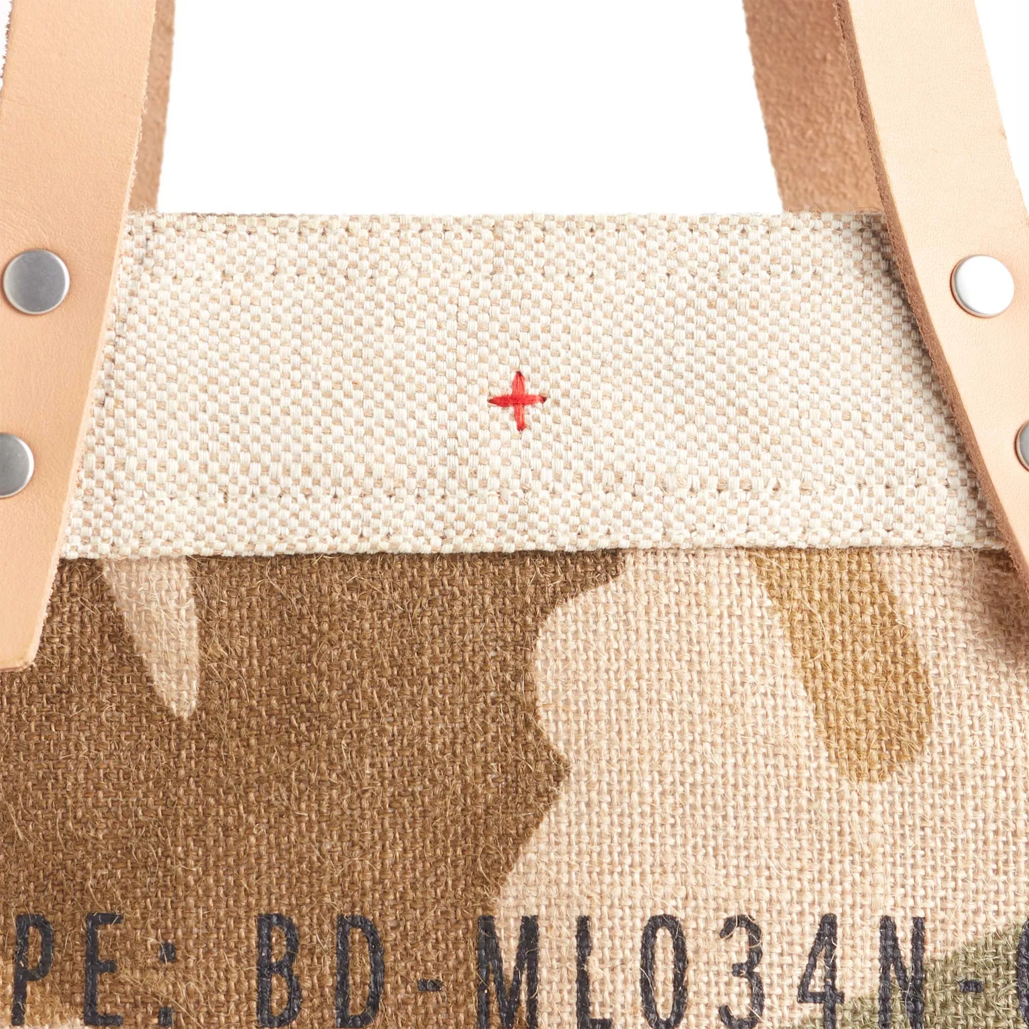 Market Tote in Safari with Large Monogram