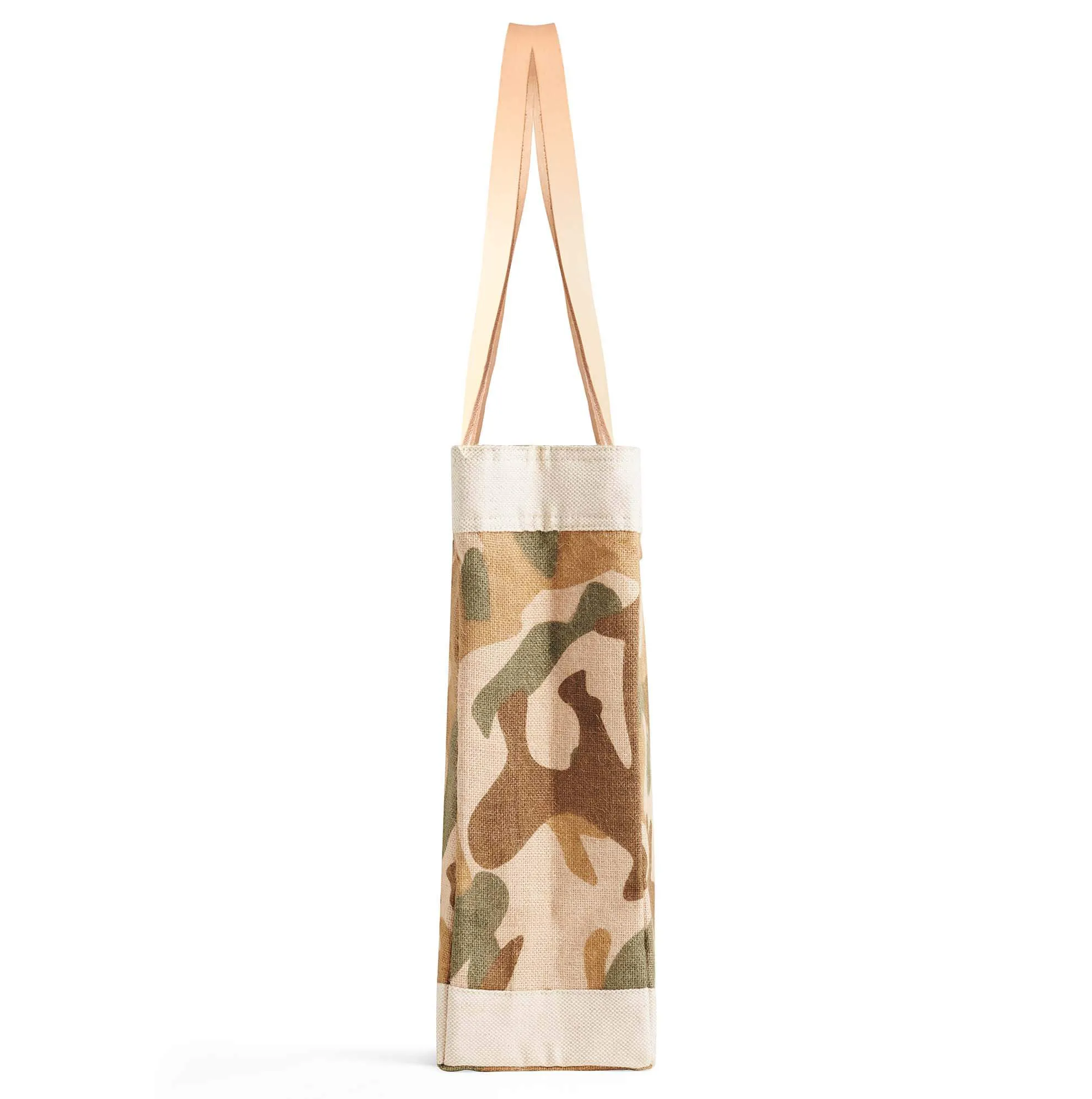 Market Tote in Safari with Large Monogram