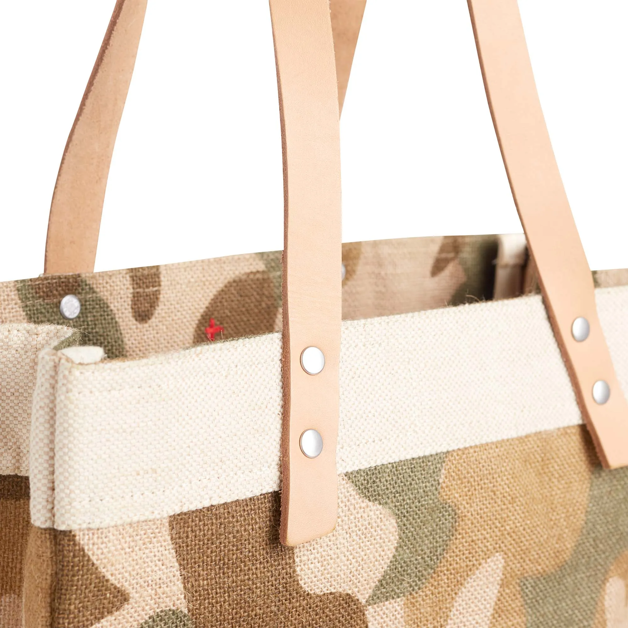 Market Tote in Safari with Large Monogram