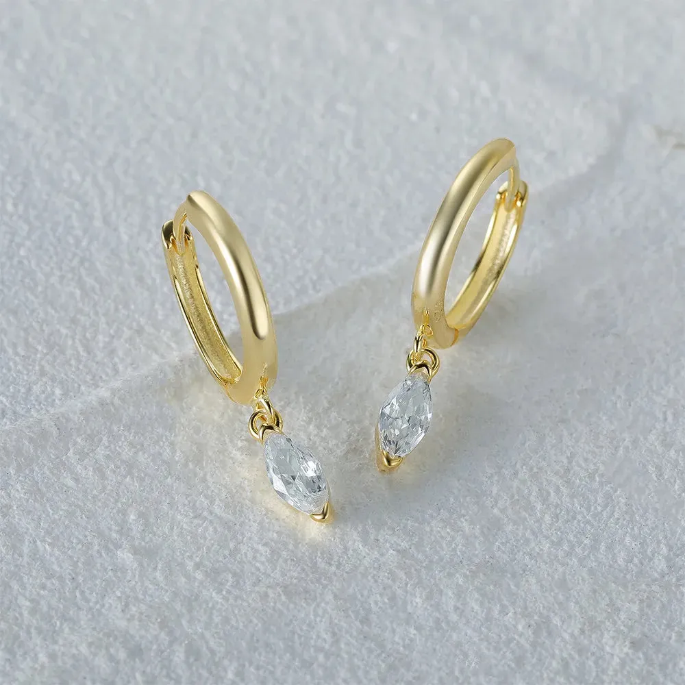 Marquise Hoop Earrings