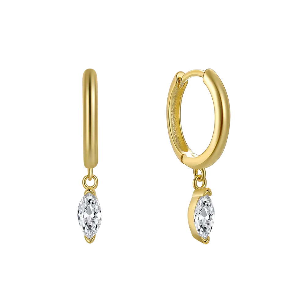 Marquise Hoop Earrings