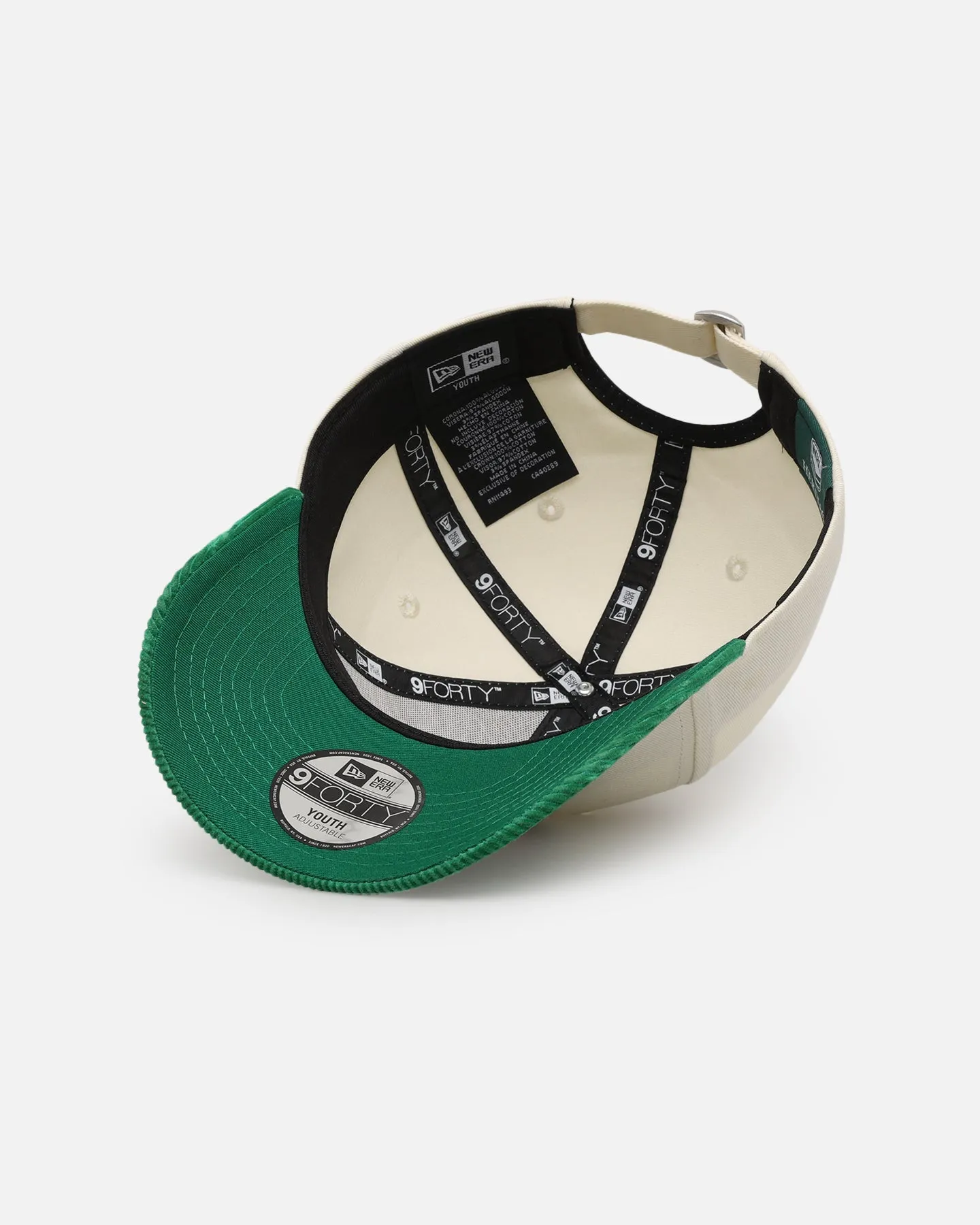 New Era Kids' South Sydney Rabbitohs 'NRL Retro Corduroy logo' 9FORTY Strapback Chrome White