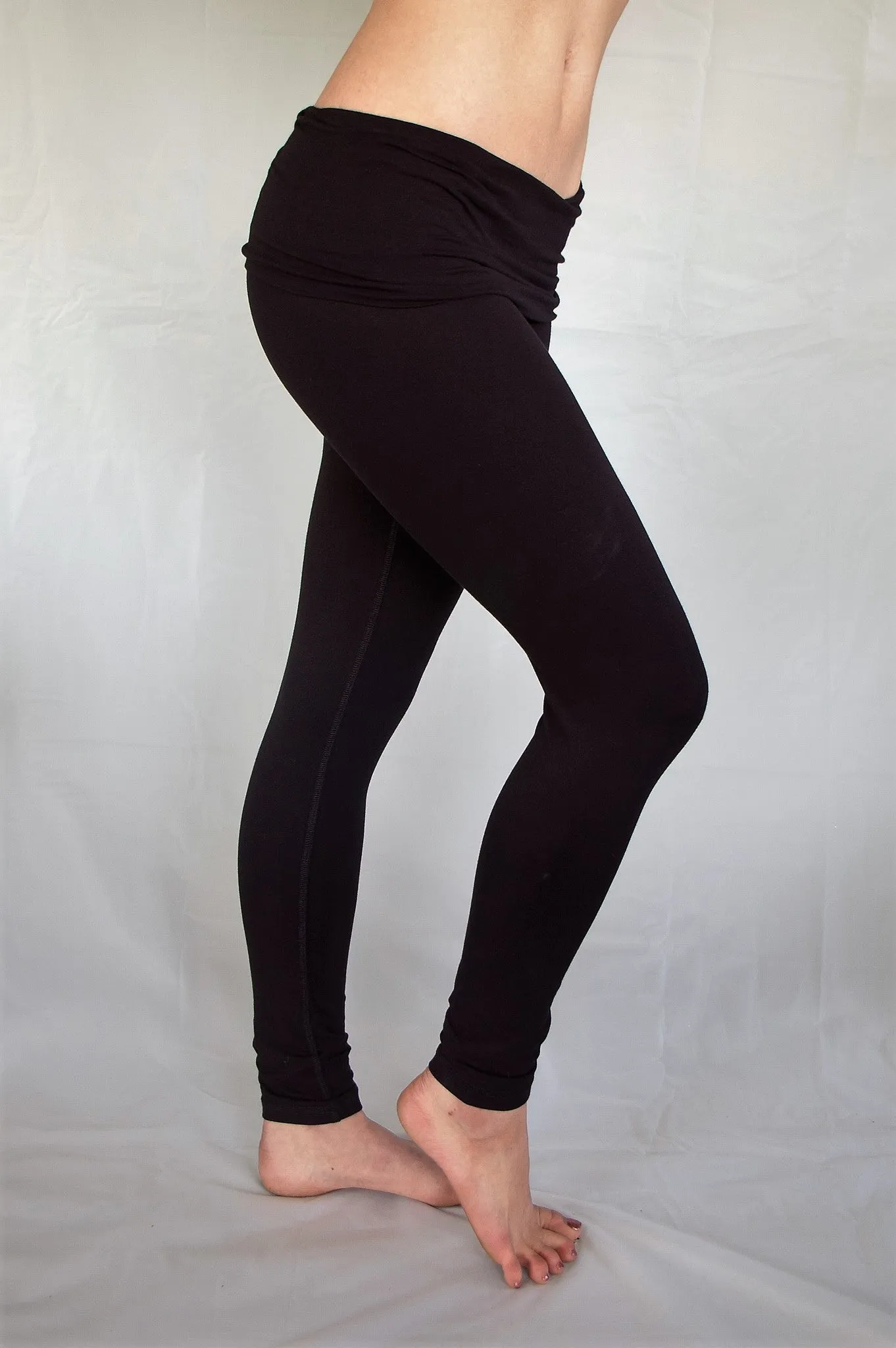 Onyx Fold Waist Yoga Pants