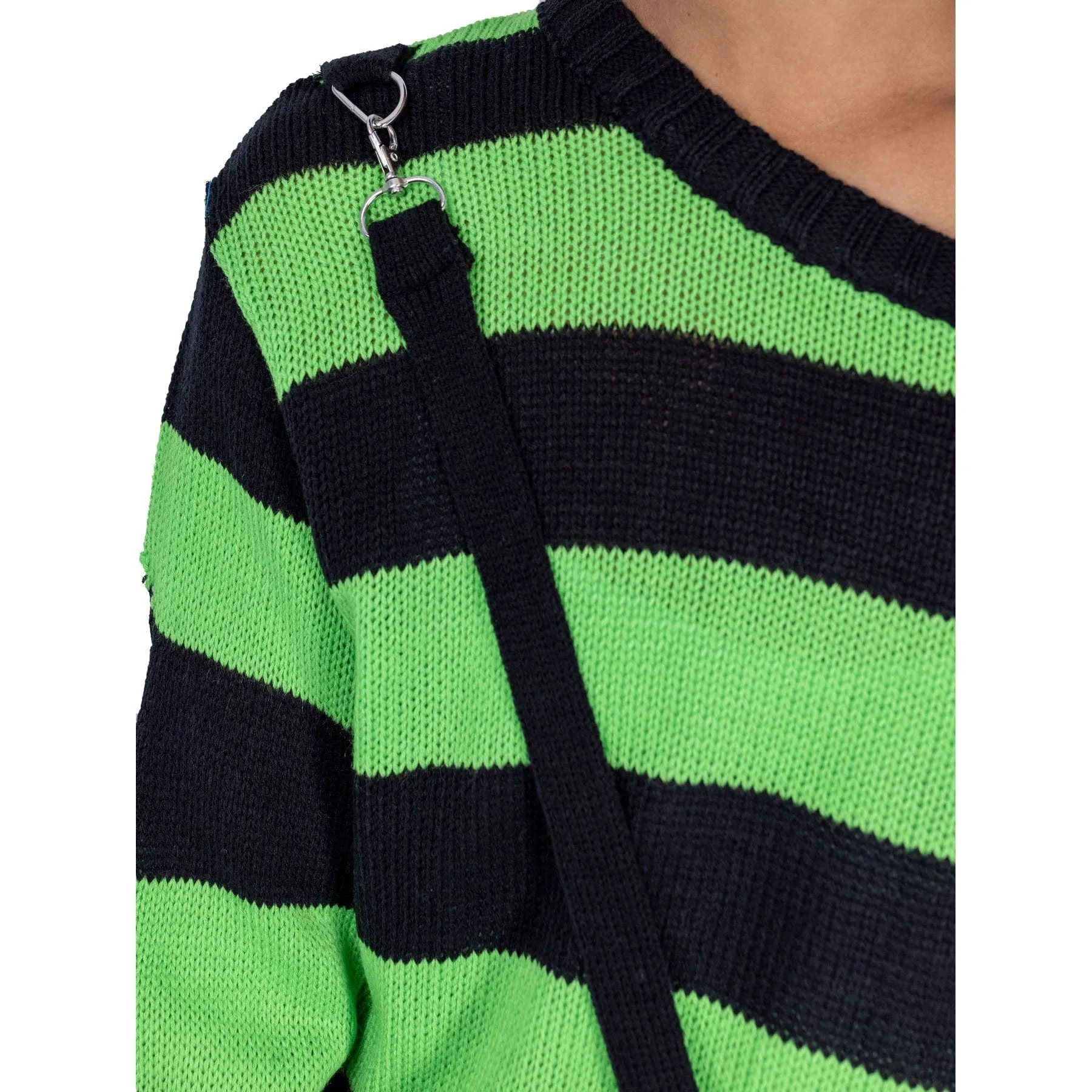 ORIANA JUMPER - BLACK/GREEN