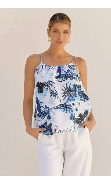 Pacific Palms Linen Cami