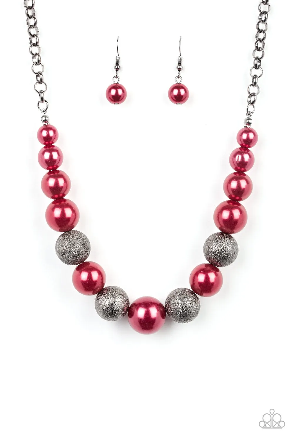 Paparazzi Color Me CEO Red Necklace Set