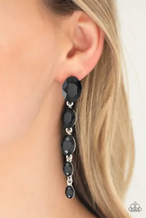 Paparazzi Red Carpet Radiance Black Post Earrings