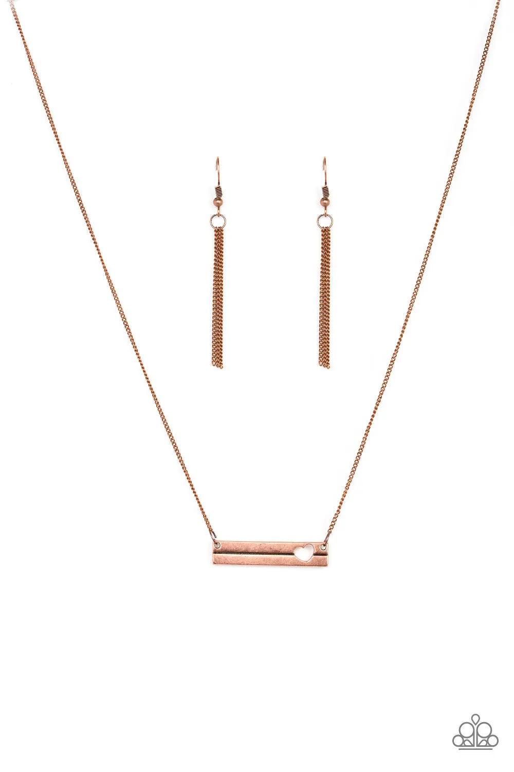 Paparazzi Sending All My Love Copper Necklace Set