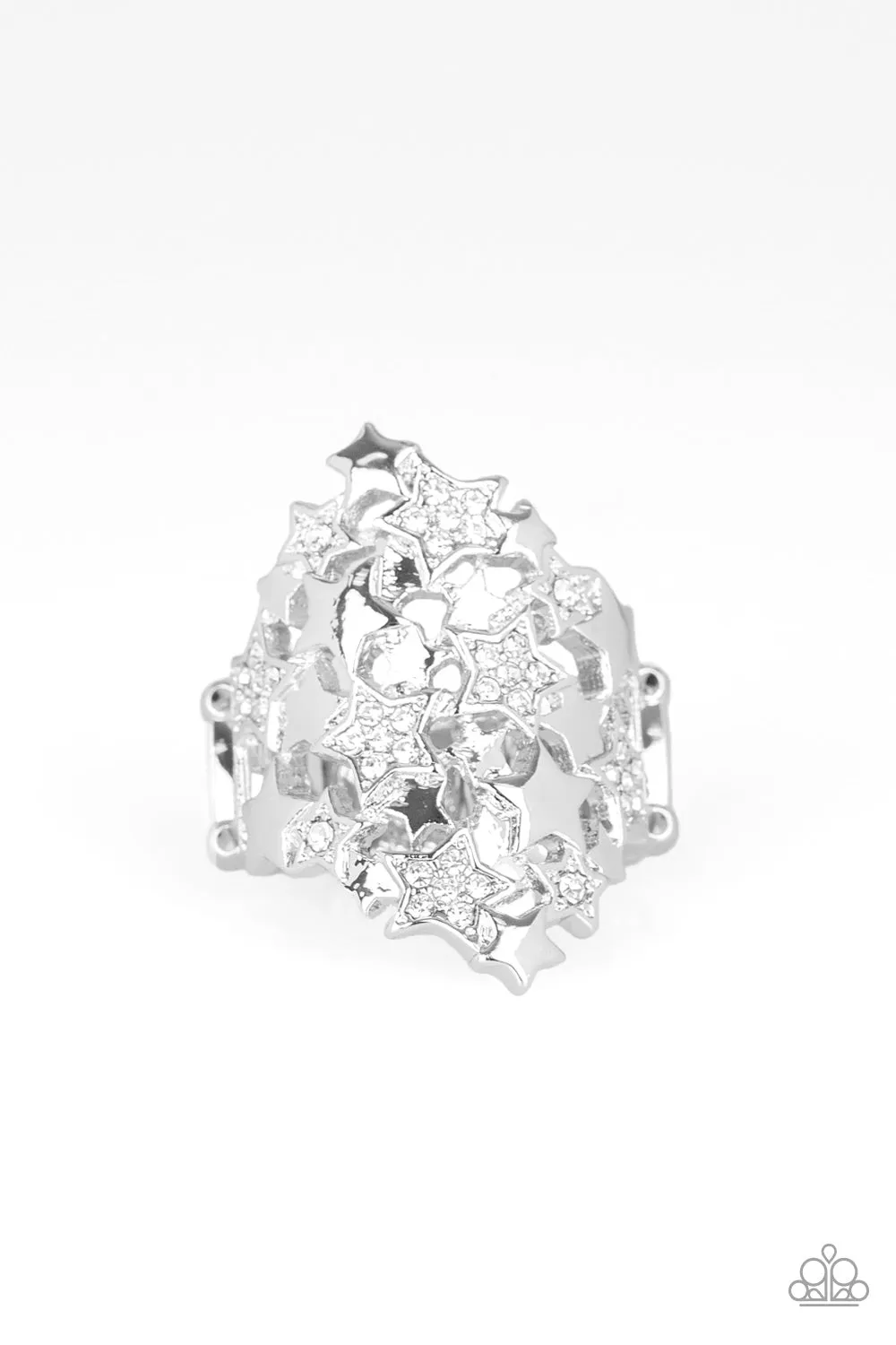 Paparazzi Star-tacular, Star-tacular White Ring