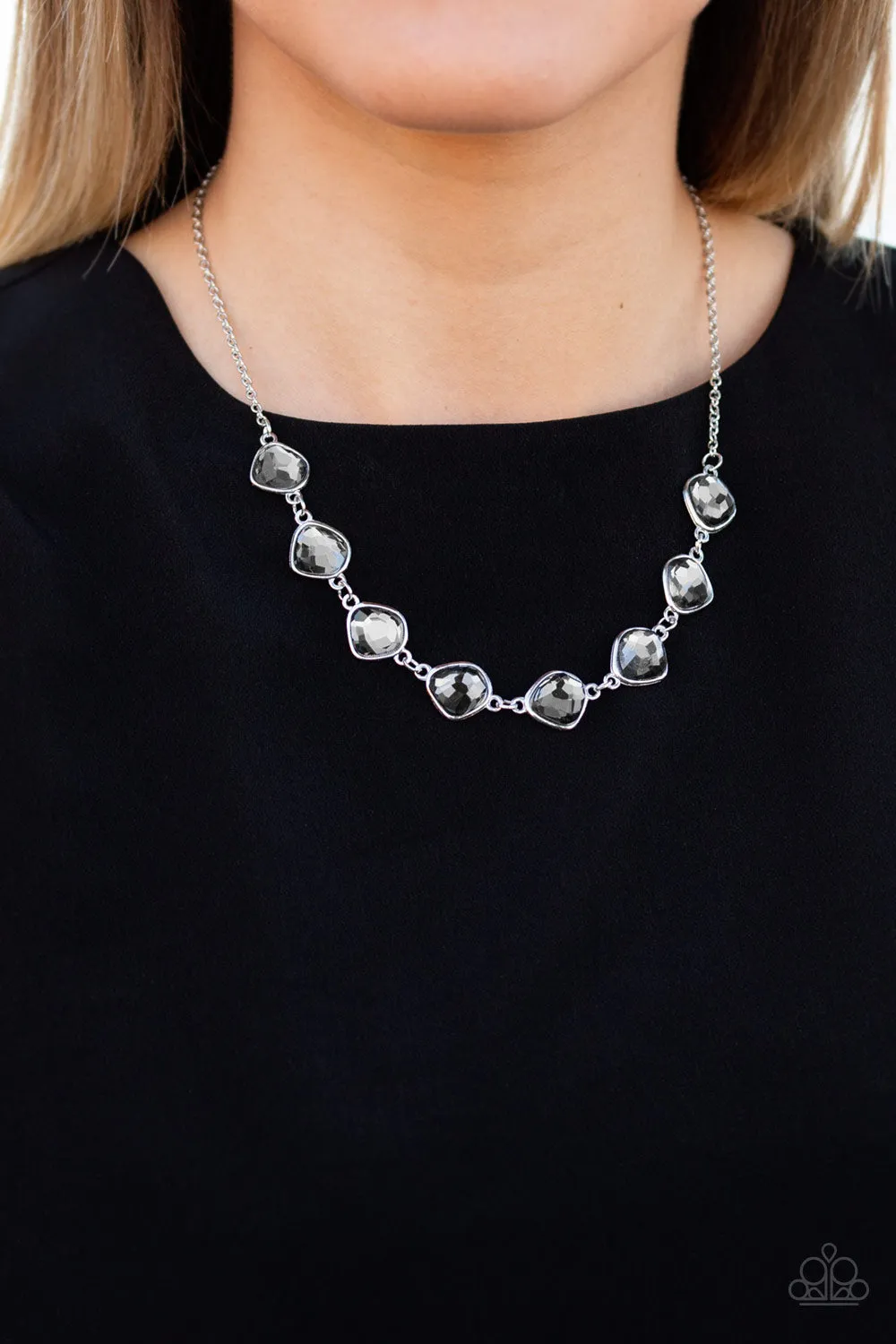 Paparazzi The Imperfectionist Silver Necklace Set