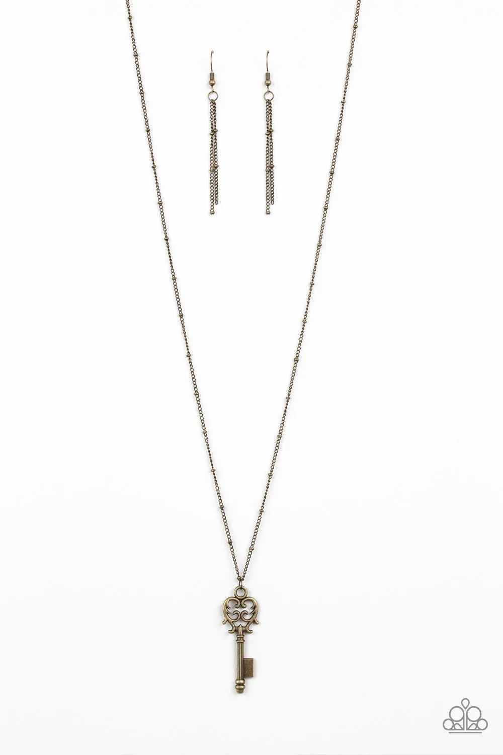 Paparazzi The Magic Key Brass Necklace Set