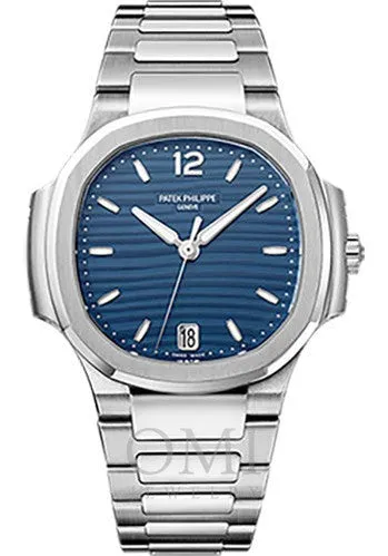 Patek Philippe Ladies Nautilus 7118 35.2MM Blue Opaline Dial With Stainless Steel Bracelet