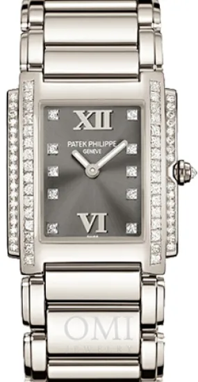 Patek Philippe Twenty~4 Ladies White Gold Grey Dial 4910/20G-010