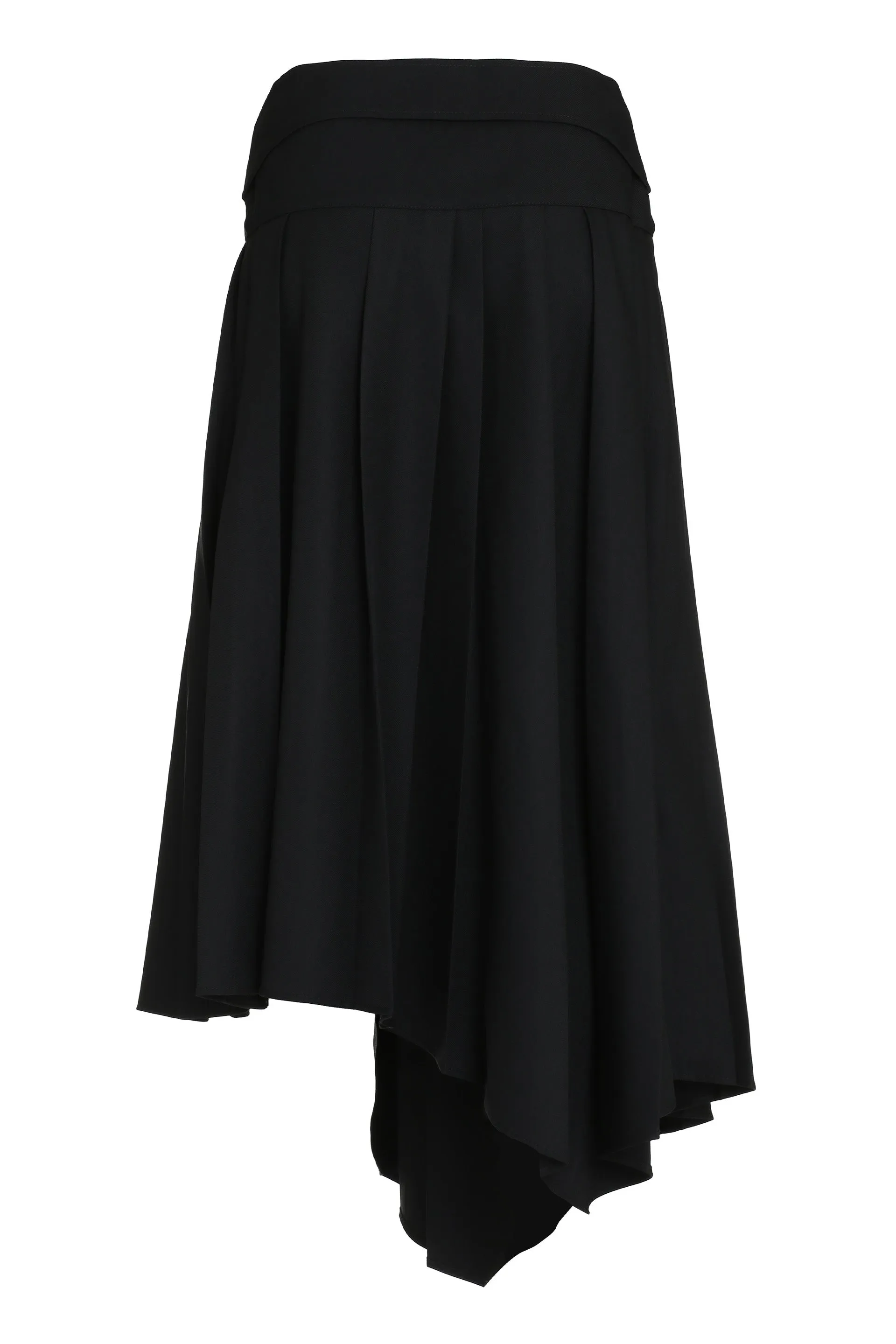 PLEATED ASYMMETRICAL SKIRT