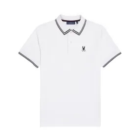 Psycho Bunny Mens Lambert Pique Polo - White