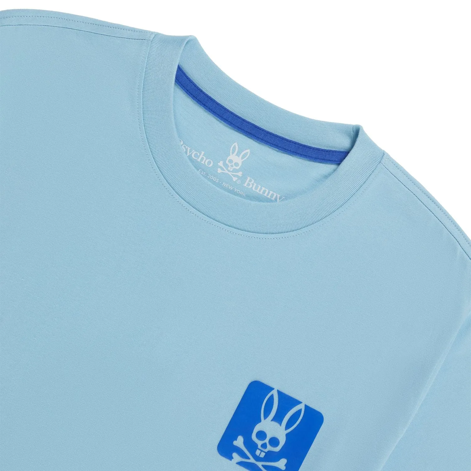 Psycho Bunny Mens Lloyds Graphic Tee - Sky Blue