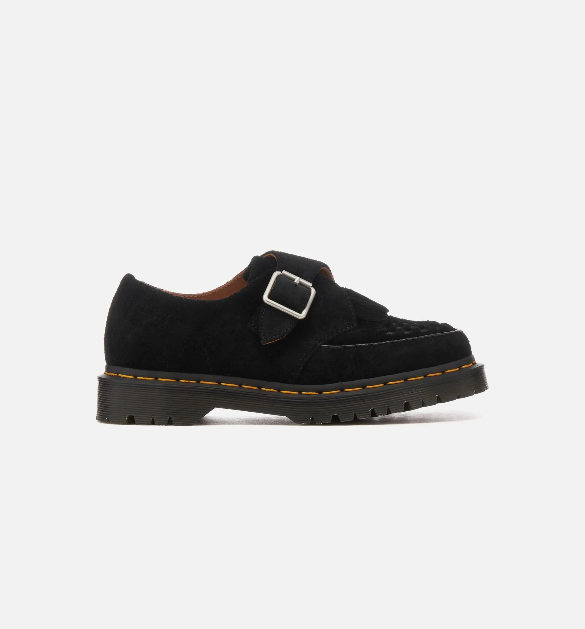 Ramsey Suede Kiltie Buckle Creepers Mens Lifestyle Shoe - Black