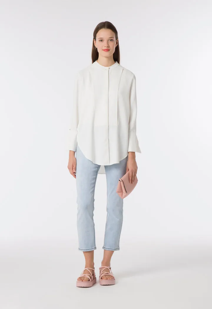 Raw edge Crepe Shirt