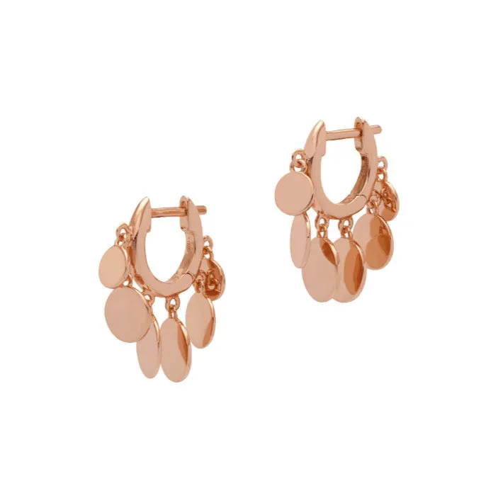 Rose Gold Drop Hoops