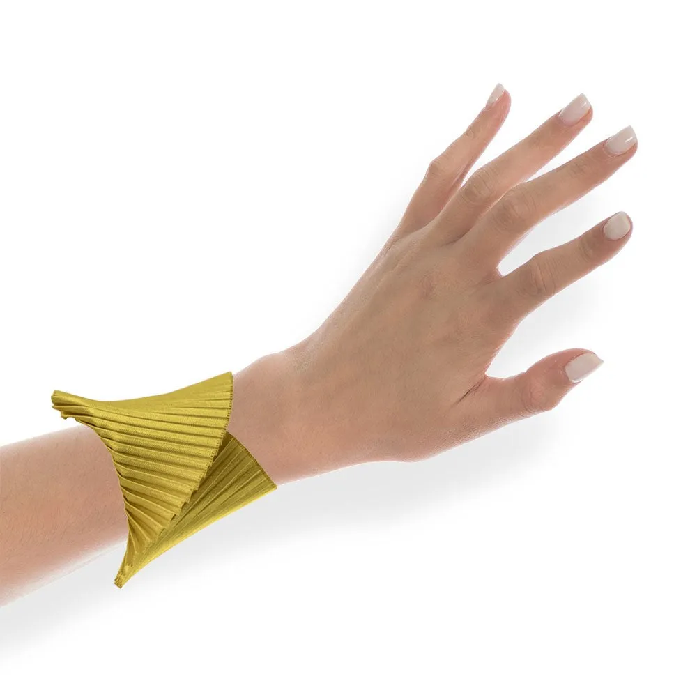 Satin Pleated Bracelet Shell Gold SH-GO