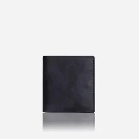 Slim Bifold Wallet with Coin, Black Camo