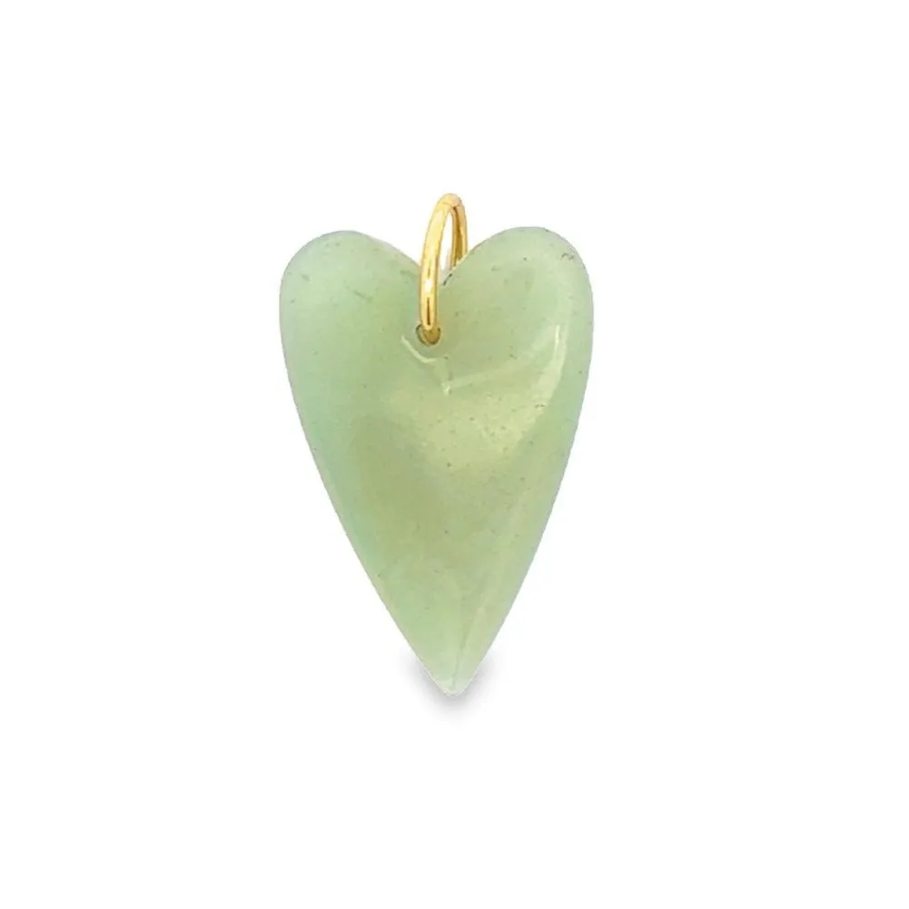 Small Stone Heart Charm