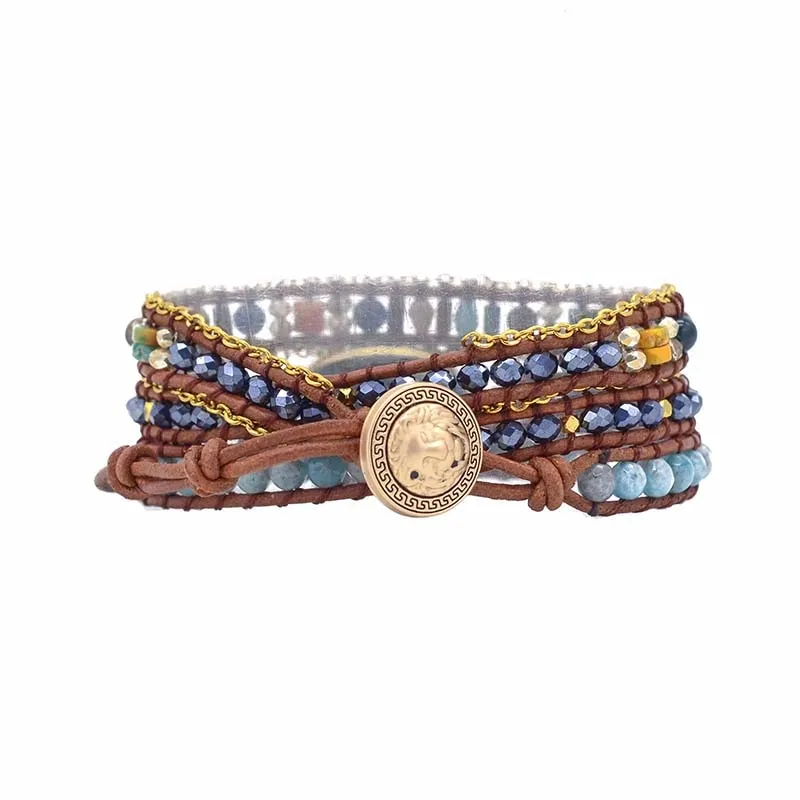 Spiritual Growth Apatite Wrap Bracelet