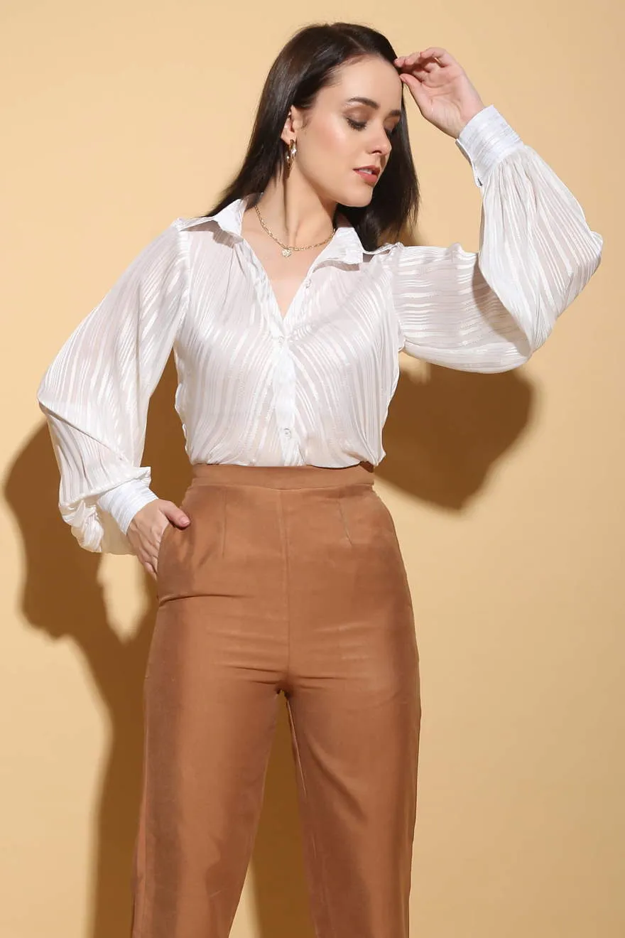 Striped Lurex Formal Shirt