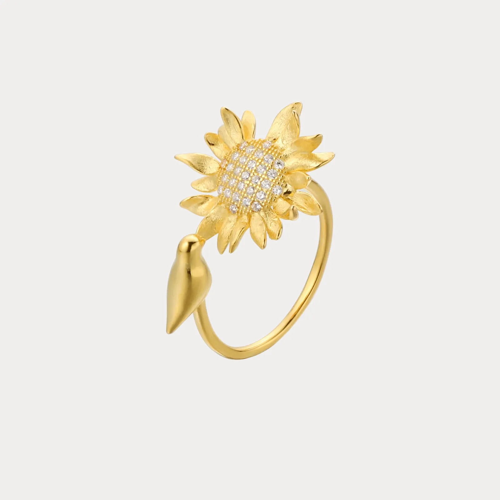 Sunflower & Bird Ring