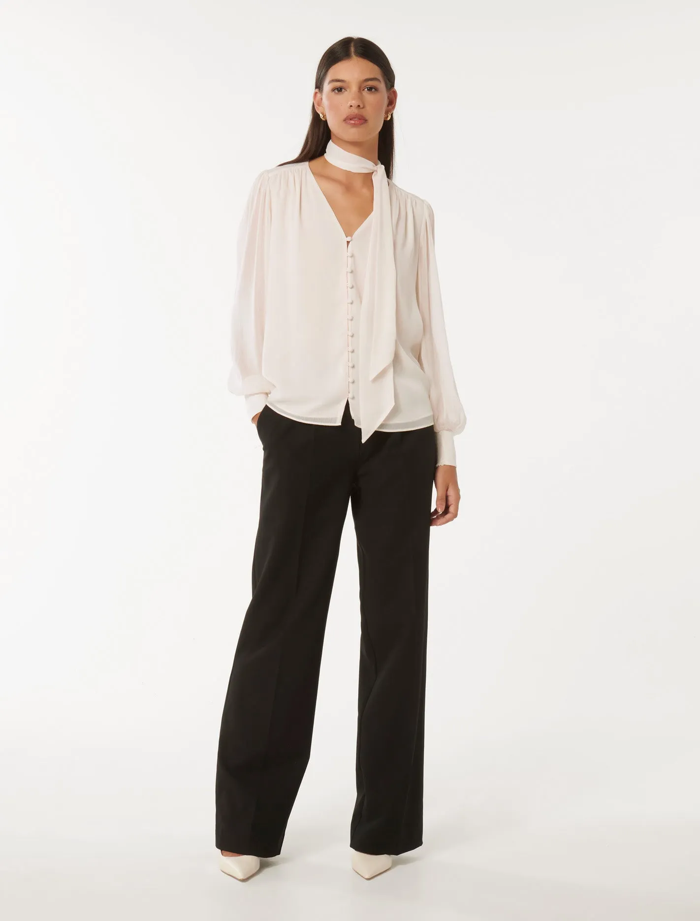 Teresa Neck Tie Blouse