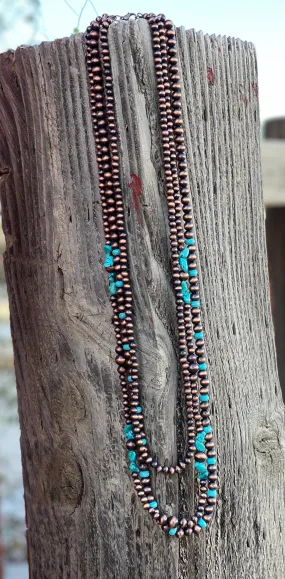 The Carolinas Copper & Turquoise Navajo Pearl Necklace