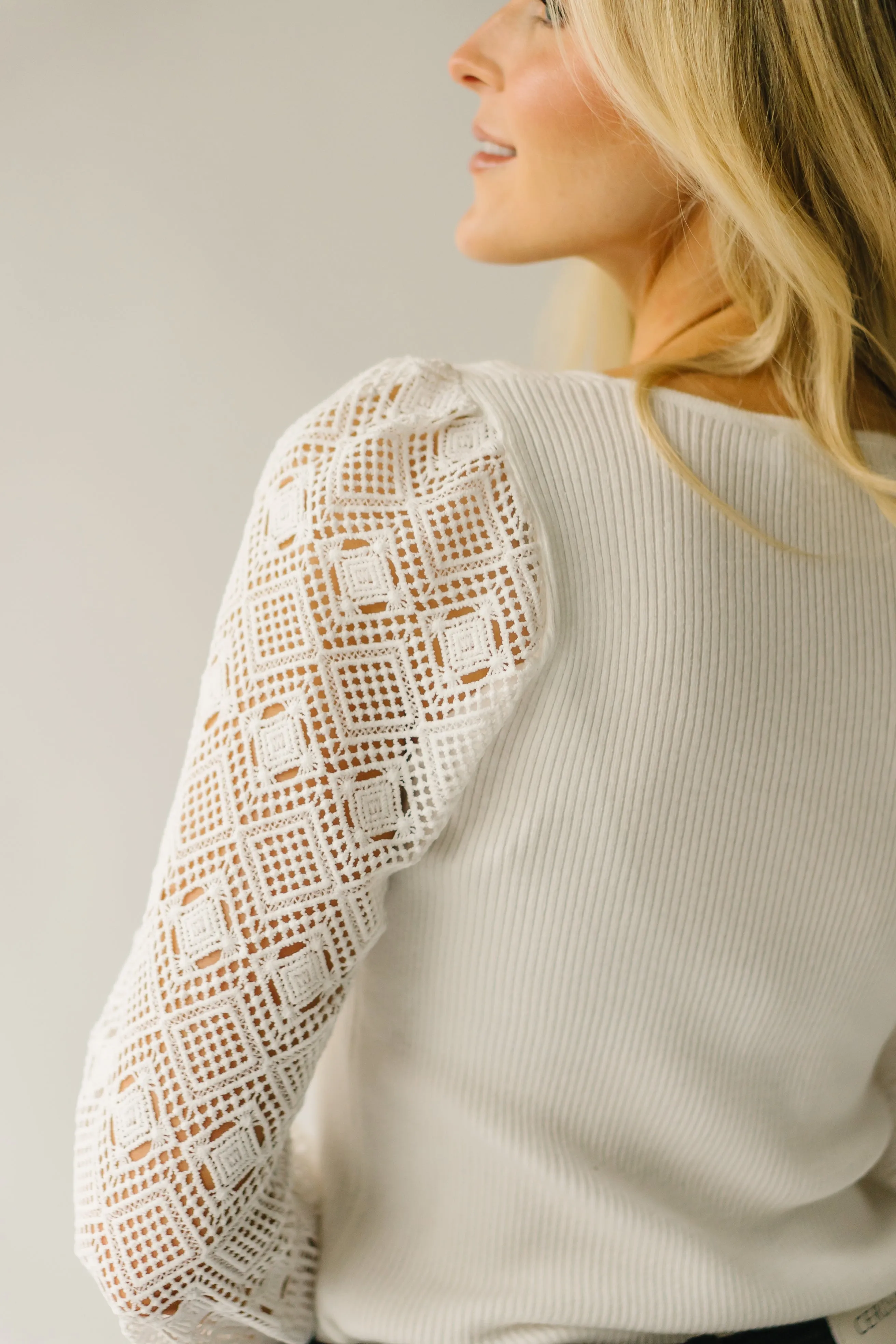 The Edmunds Contrast Blouse in Ivory