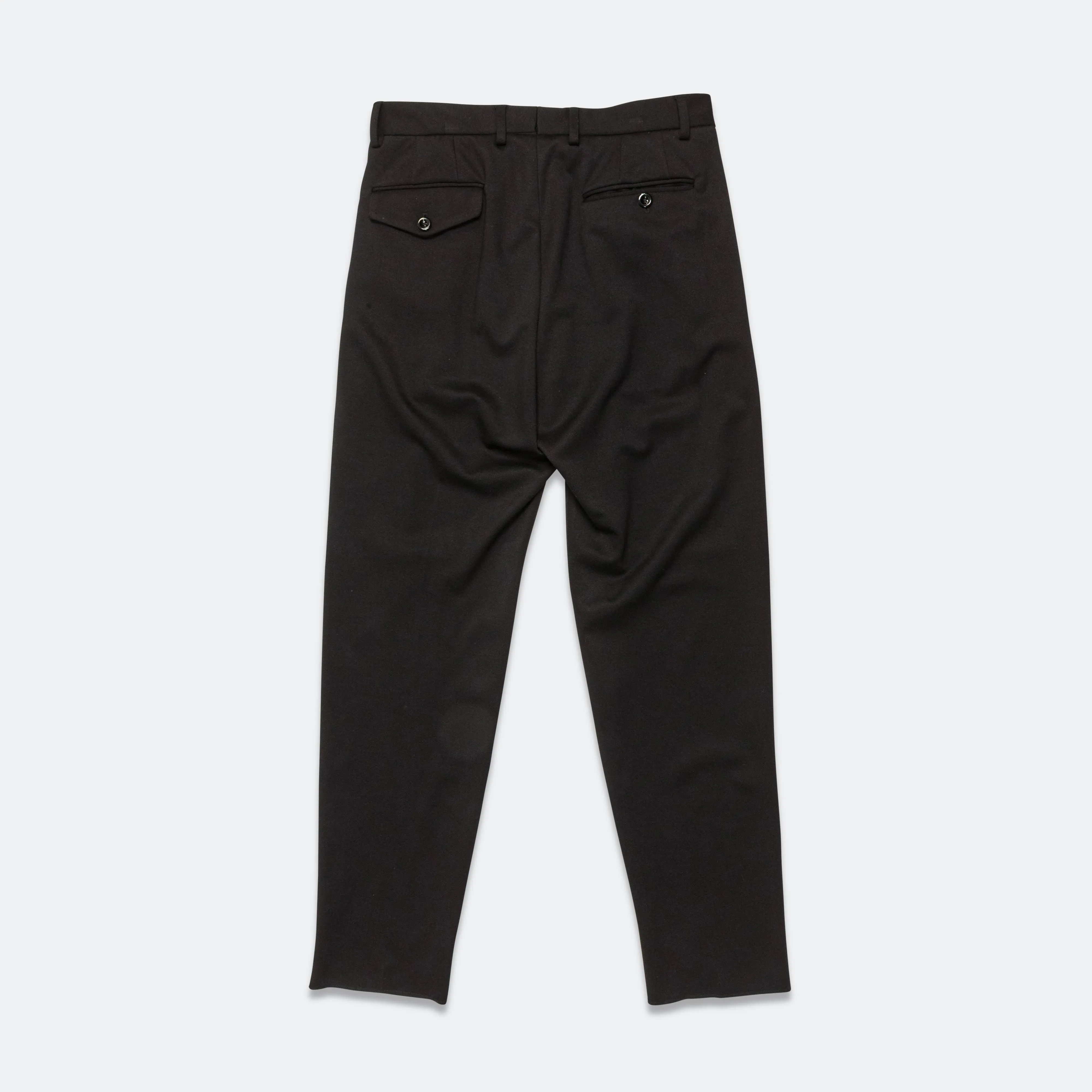 Triple Pleat Pant - Black Viscose