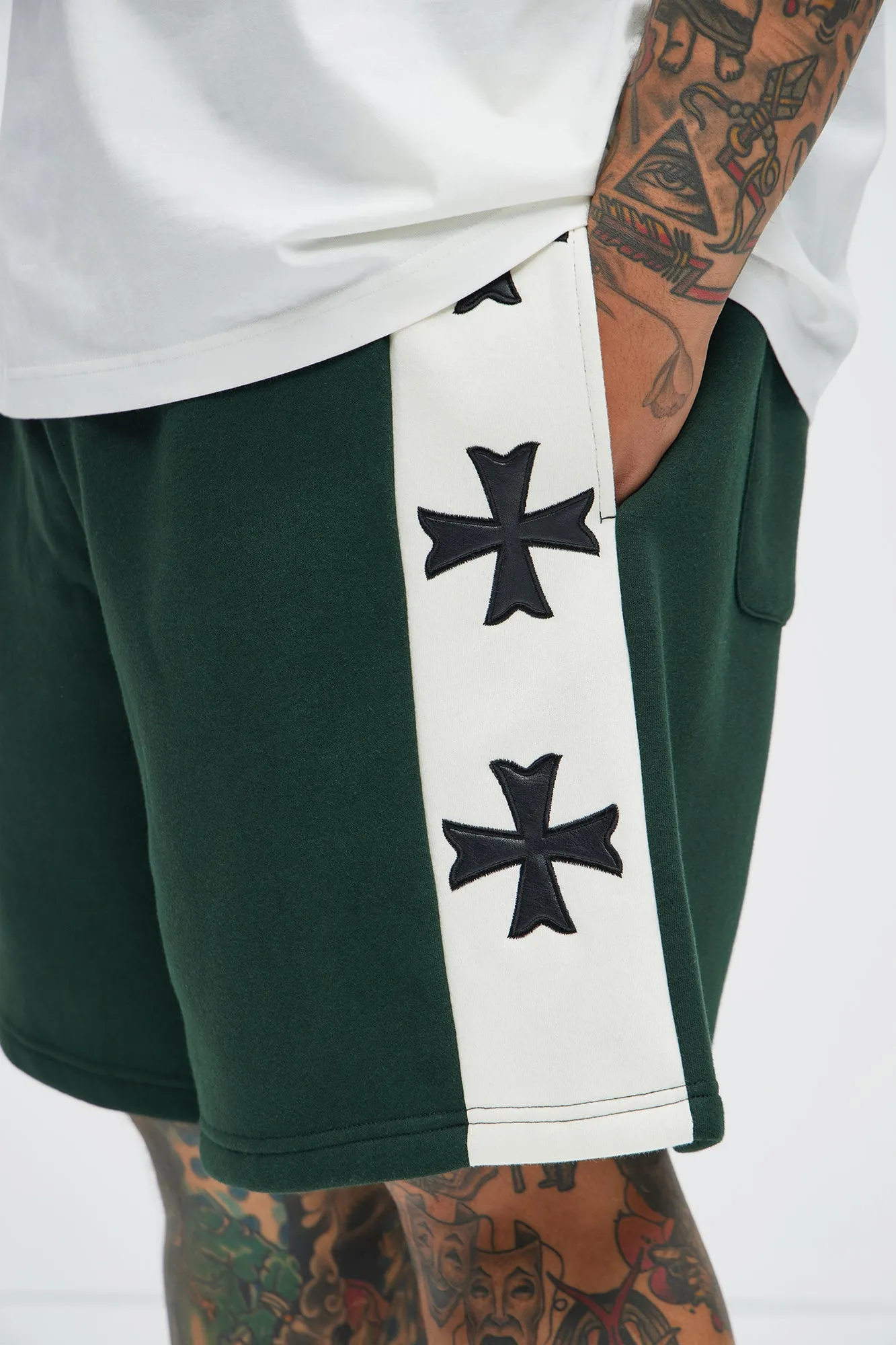 Tyson Desmond Sweat Shorts - Green/combo