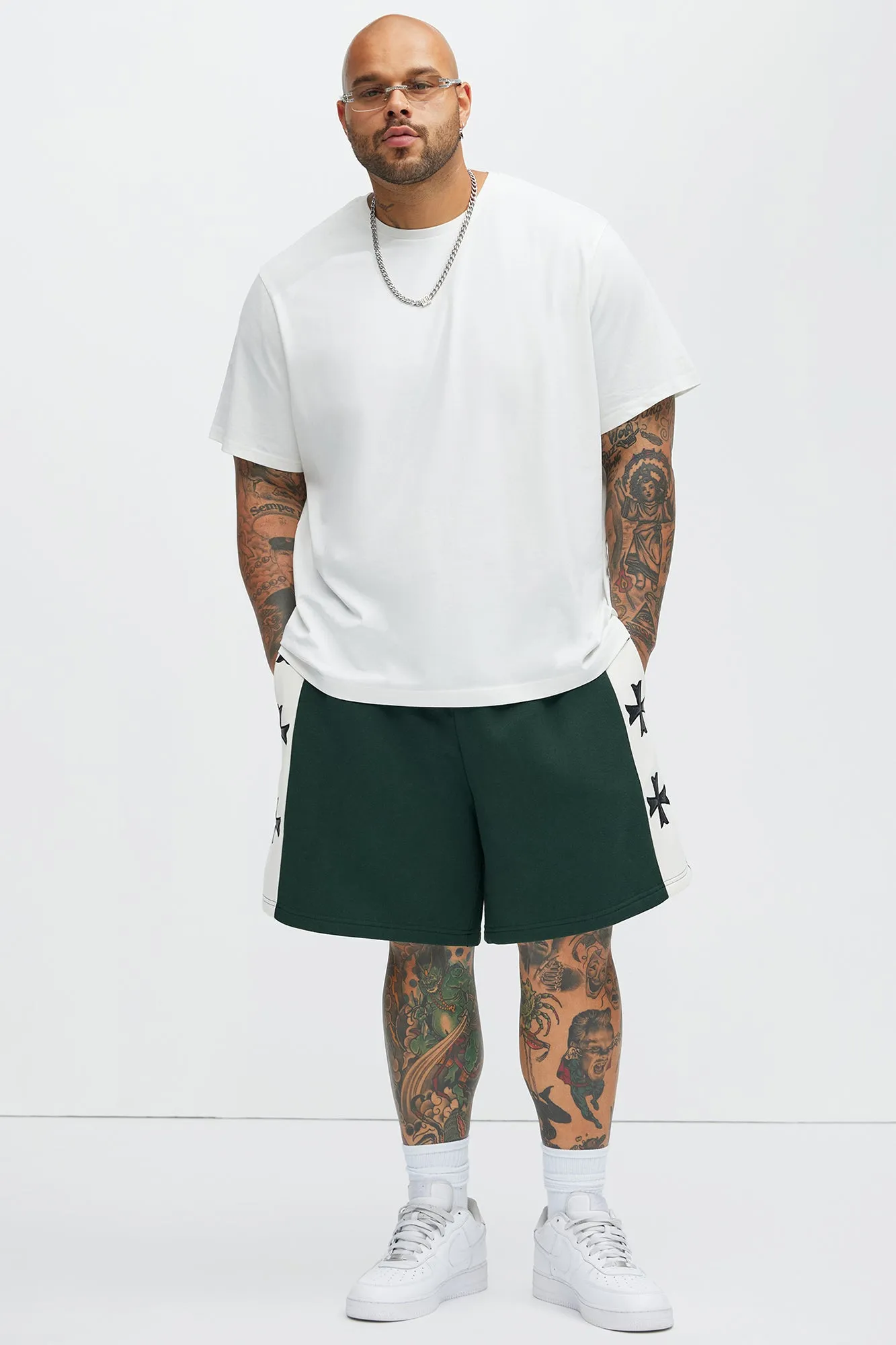 Tyson Desmond Sweat Shorts - Green/combo