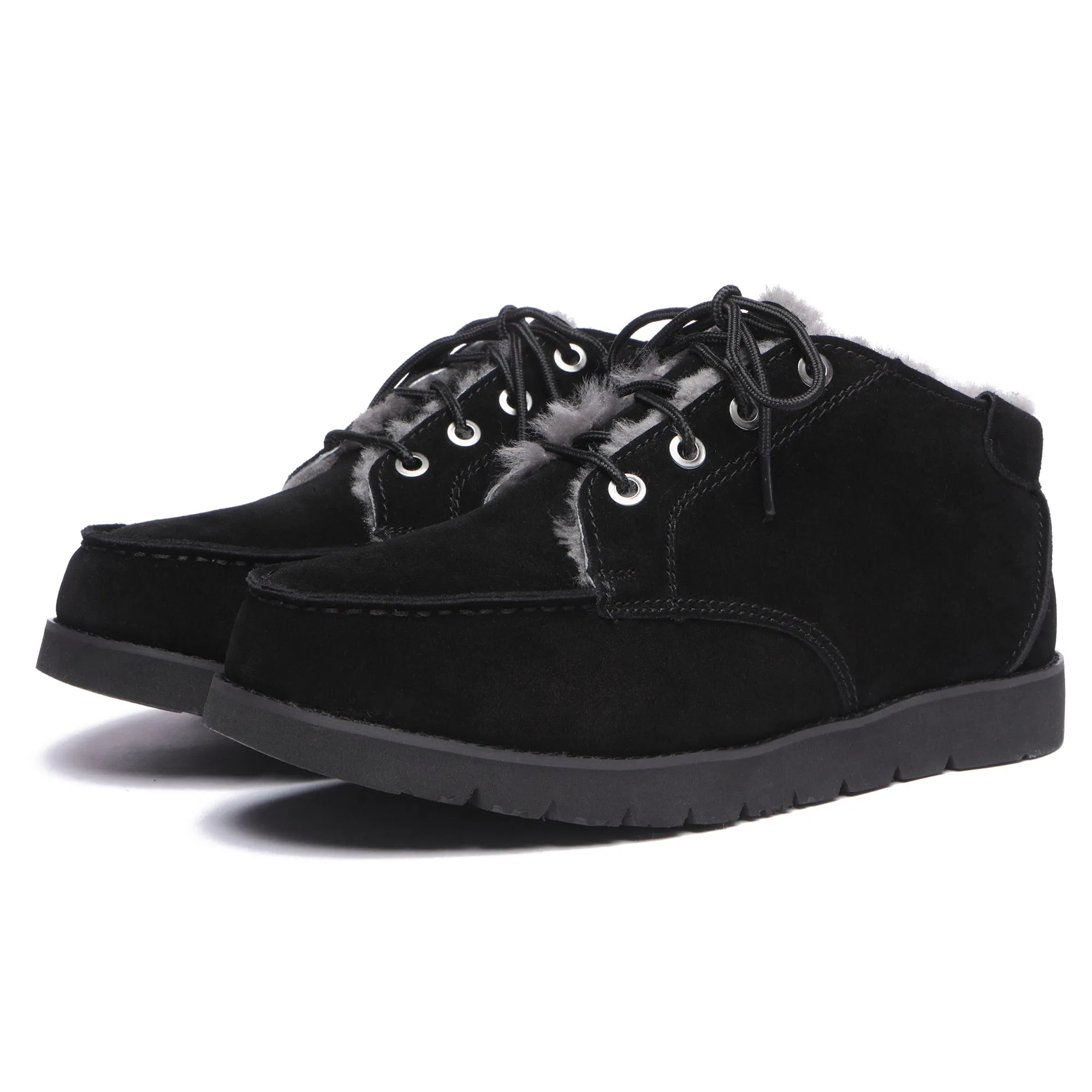 UGG Lace Up Sheepskin Men Ankle Boots