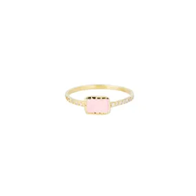 Vama | Ivy ring | Metal-Sterling Silver | Stone-Rose Quartz | Finish-Shiny