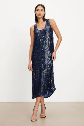 Velvet ALENA SEQUIN TANK DRESS - Baltic