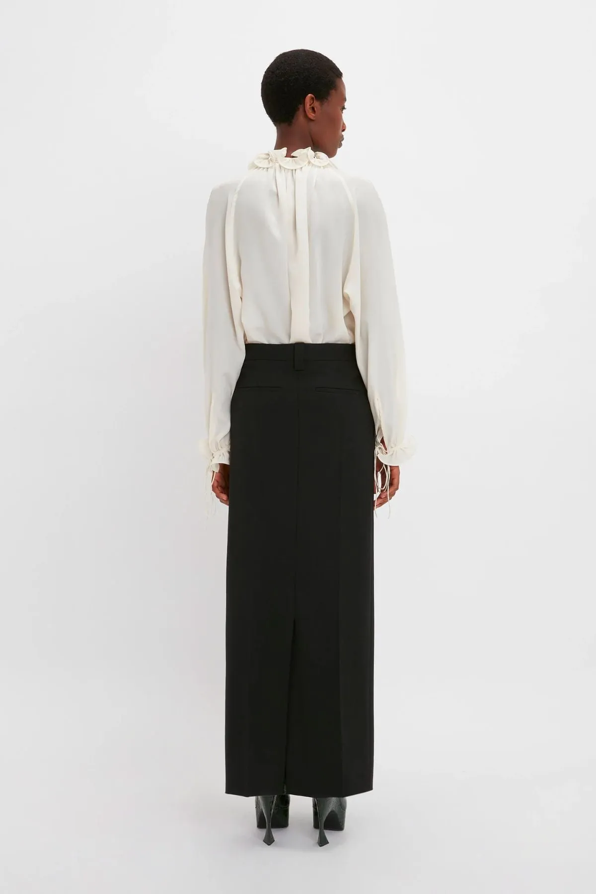 Victoria Beckham Wrap Front Tailored Skirt - Black